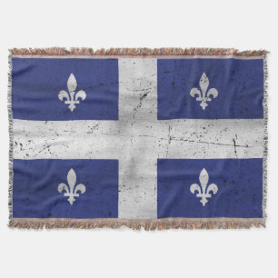 Grunge-Style-Fahne von Québec erodiert Decke