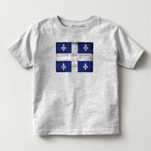 Grunge-Style-Fahne von Québec erodiert Kleinkind T-shirt
