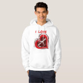 Grunge Style I Love My Girlfriend Heart Design Hoodie (Vorne ganz)