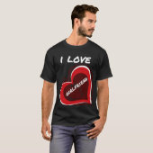 Grunge Style I Love My Girlfriend Heart Design T-Shirt (Vorne ganz)