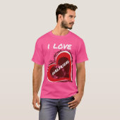 Grunge Style I Love My Girlfriend Heart Design T-Shirt (Vorne ganz)