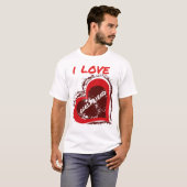 Grunge Style I Love My Girlfriend Heart Design T-Shirt (Vorne ganz)