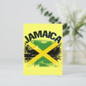 Grunge Style Jamaica Flag Design Postkarte (Stehend Vorderseite)