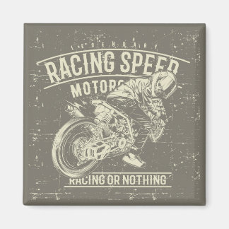 Grunge Style Motorrad Design Magnet