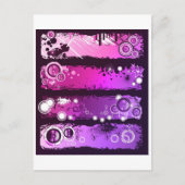 Grunge Style Music Banner 3 Postkarte