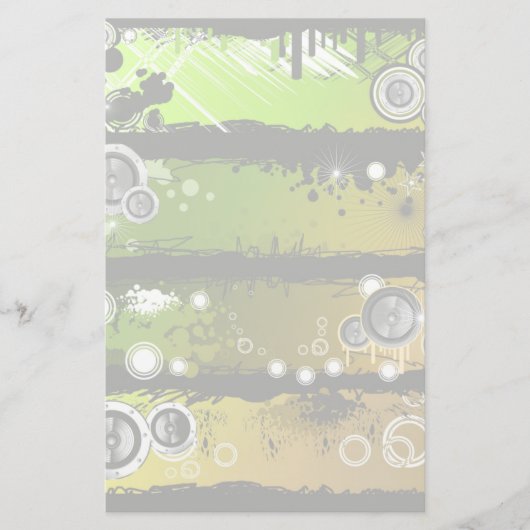 Grunge Style Music Banner Briefpapier (Vorderseite)
