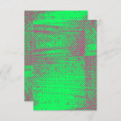Grunge Style Neon Halftone Wedding Einladungs-Kart Einladung (Vorne/Hinten)