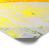 Grunge Style Number 9 Billiard Ball Poster (Ecke)