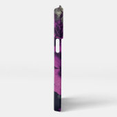 Grunge Style Paper like Deep Lila Anemone Blume iPhone Hülle (Rechte Seite)