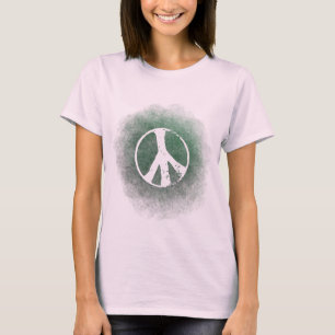 Grunge Style Peace Symbol Ladys Bio T-Shirt