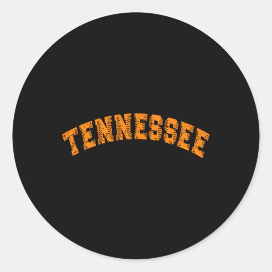 Grunge Style Staat Tennessee Baseball Runder Aufkleber (Vorderseite)