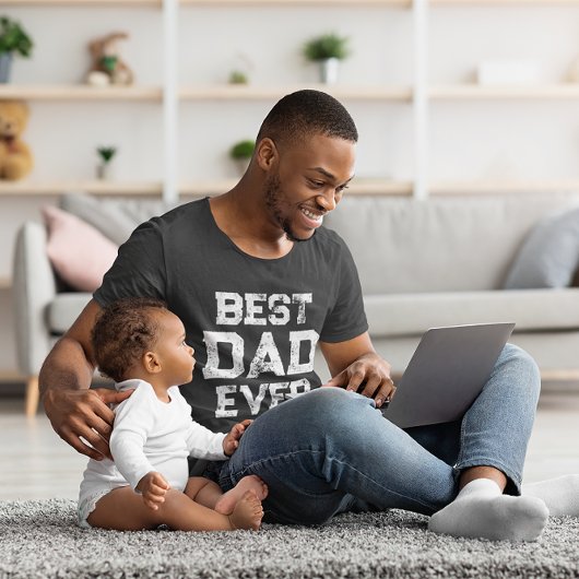 Grunge Style Typografie Bester Vater T-Shirt