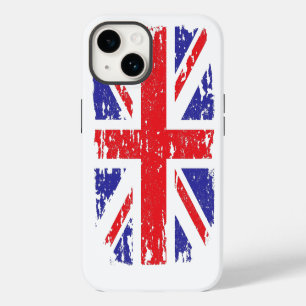 Grunge-Style UK-Vereinigtes Königreich-Flagge iPhone 14 Hülle