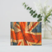 Grunge Style Union Jack British Flag Illustration Postkarte (Stehend Vorderseite)