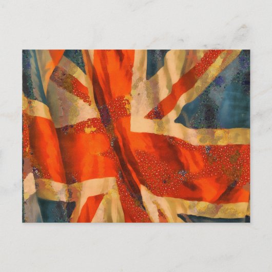 Grunge Style Union Jack British Flag Illustration Postkarte (Vorderseite)