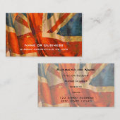 Grunge Style Union Jack British Flag Illustration Visitenkarte (Vorne/Hinten)