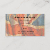 Grunge Style Union Jack British Flag Illustration Visitenkarte (Rückseite)