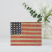 Grunge Style Vintage Patriotic American Flag Postkarte (Stehend Vorderseite)