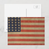 Grunge Style Vintage Patriotic American Flag Postkarte (Vorne/Hinten)