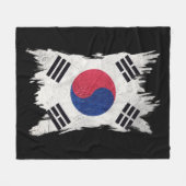 Grunge Südkorea flagge, Brush stroke, Südkorea Fleecedecke (Vorderseite (Horizontal))