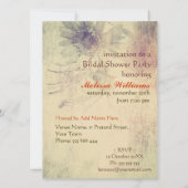 Grunge Summer Peacock feather Brautparty laden Einladung (Rückseite)