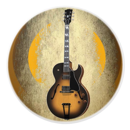 Grunge Sunburst Gitarrenknochen Keramikknauf (Vorderseite)