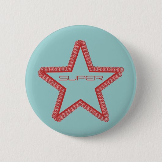 Grunge Superstar Button, rot Button (Vorderseite)