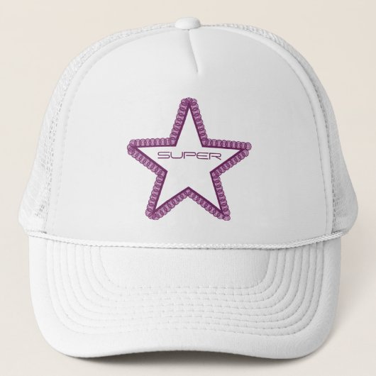 Grunge Superstar Hat, Lila Truckerkappe (Vorderseite)
