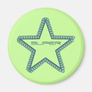 Grunge Superstar Magnet, Aquamarin Magnet