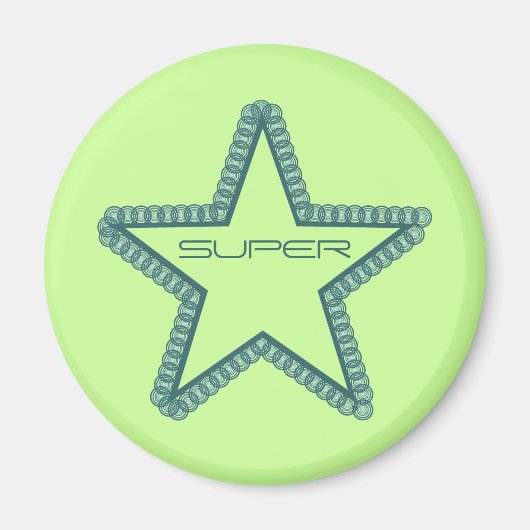 Grunge Superstar Magnet, Aquamarin Magnet (Vorne)