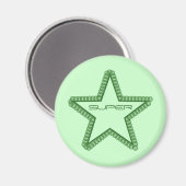 Grunge Superstar Magnet, Forest Green Magnet (Vorderseite/Rückseite)