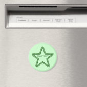 Grunge Superstar Magnet, Forest Green Magnet (In Situ (Geschirrspüler))