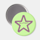 Grunge Superstar Magnet, Lila Magnet (Vorderseite/Rückseite)
