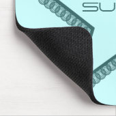 Grunge Superstar Mousepad, Aquamarin Mousepad (Ecke)