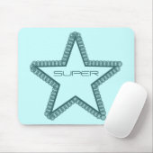 Grunge Superstar Mousepad, Aquamarin Mousepad (Mit Mouse)