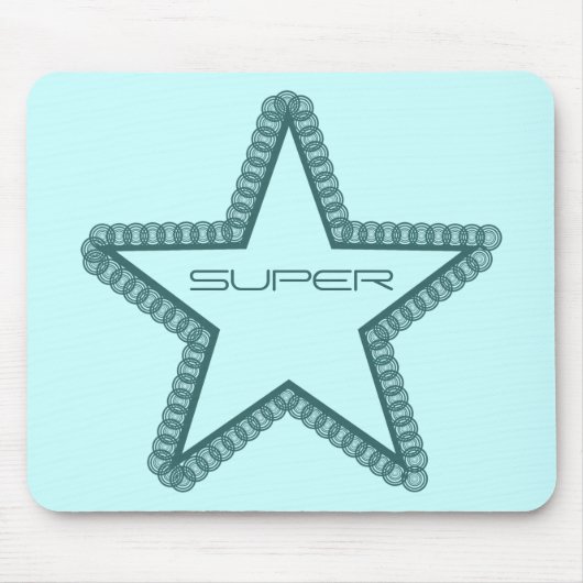 Grunge Superstar Mousepad, Aquamarin Mousepad (Vorne)