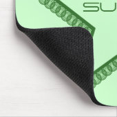 Grunge Superstar Mousepad, Forest Green Mousepad (Ecke)