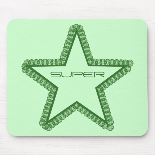 Grunge Superstar Mousepad, Forest Green Mousepad (Vorne)