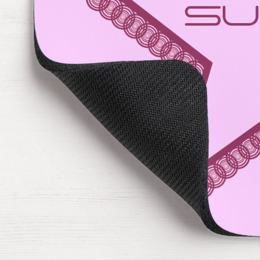 Grunge Superstar Mousepad, Fuchsia Mousepad (Ecke)
