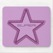 Grunge Superstar Mousepad, Lila Mousepad (Vorne)