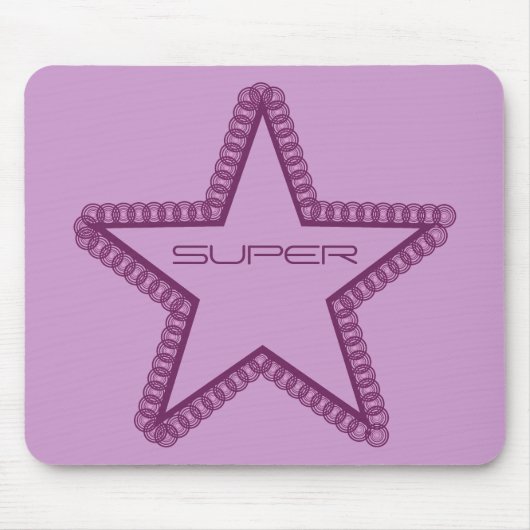Grunge Superstar Mousepad, Lila Mousepad (Vorne)