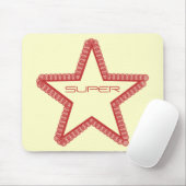 Grunge Superstar Mousepad, rot Mousepad (Mit Mouse)