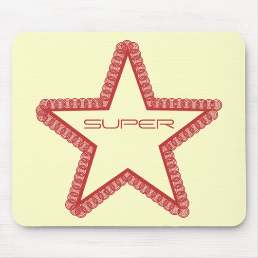 Grunge Superstar Mousepad, rot Mousepad (Vorne)