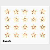 Grunge Superstar Star Sticker, Rot Stern-Aufkleber (Blatt)