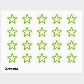Grunge Superstar Stickers, Forest Green Runder Aufkleber (Blatt)