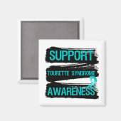 Grunge - Support Tourette Syndrome Awareness Magnet (Vorderseite/Rückseite)