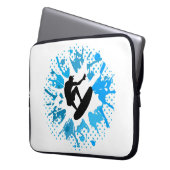 Grunge Surfer Laptopschutzhülle (Vorderseite Links)