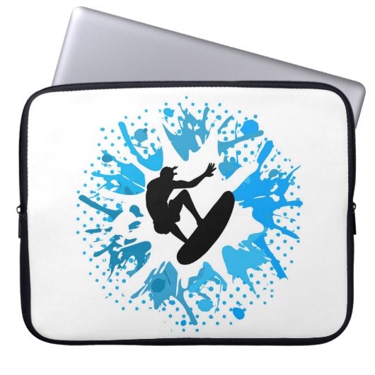 Grunge Surfer Laptopschutzhülle (Vorderseite)