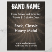 Grunge Swirl Music Flyer (Hinten)