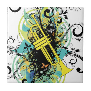 Grunge Swirl Trumpet Fliese